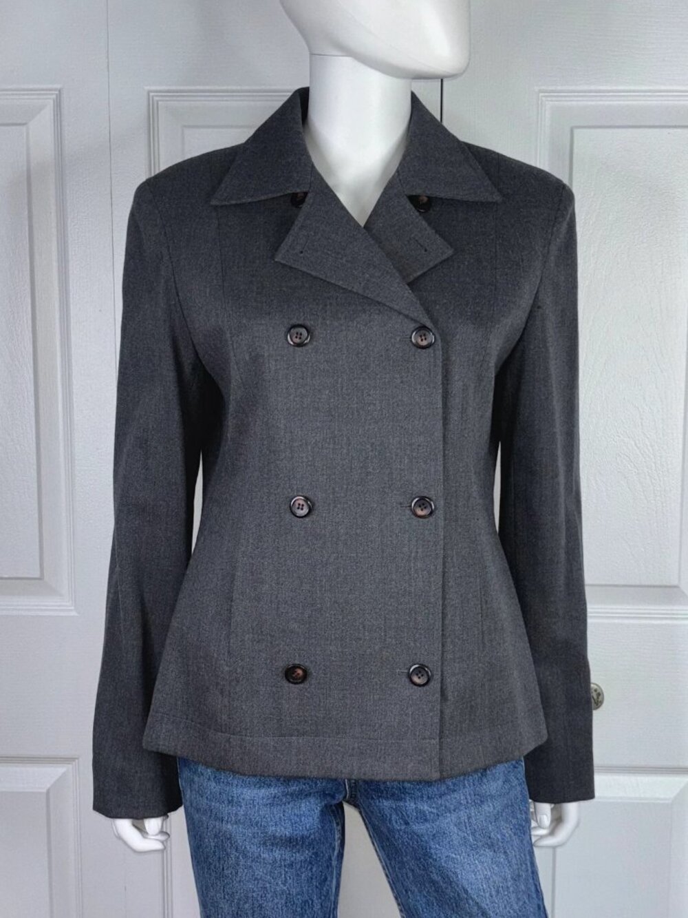 JONES NY women's wool gray blazer size 8 NWOT